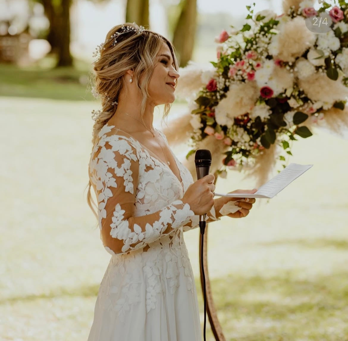 Cassandra *taille plus* - robe de mariée boho avec dentelle de coton et jupe en chiffon avec traîne majestueuse Cassandra *taille plus* - robe de mariée boho avec dentelle de coton et jupe en chiffon avec traîne majestueuse