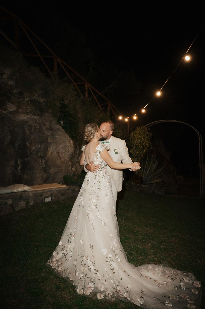 Juno - unique and festive wedding dress with premium embroidered lace and short puff sleeves Juno - unique and festive wedding dress with premium embroidered lace and short puff sleeves