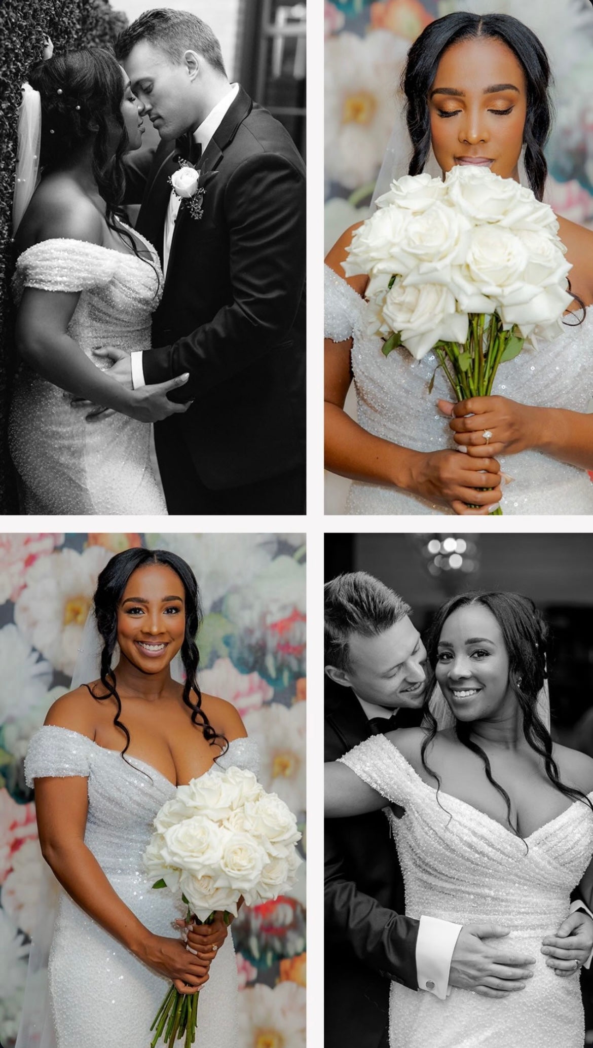 Cardea - robe de mariée ajustée glam en brillant à épaules dénudées Cardea - robe de mariée ajustée glam en brillant à épaules dénudées