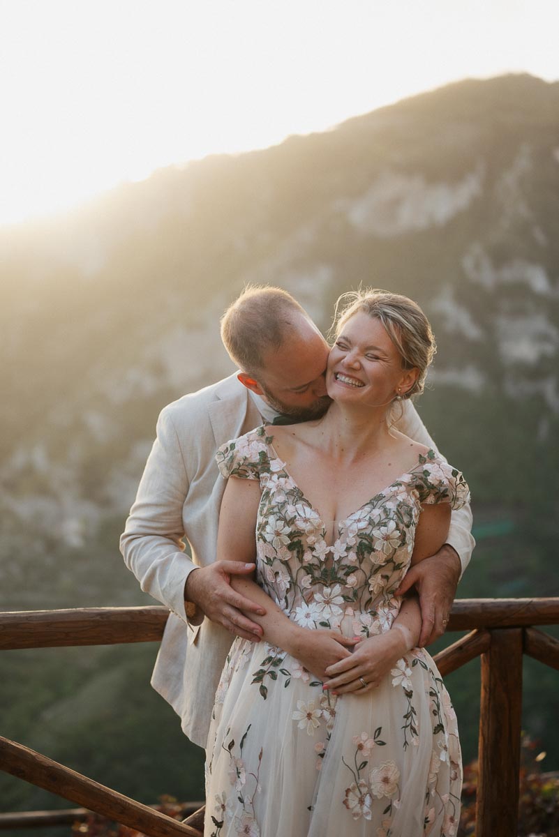 Juno - unique and festive wedding dress with premium embroidered lace and short puff sleeves Juno - unique and festive wedding dress with premium embroidered lace and short puff sleeves