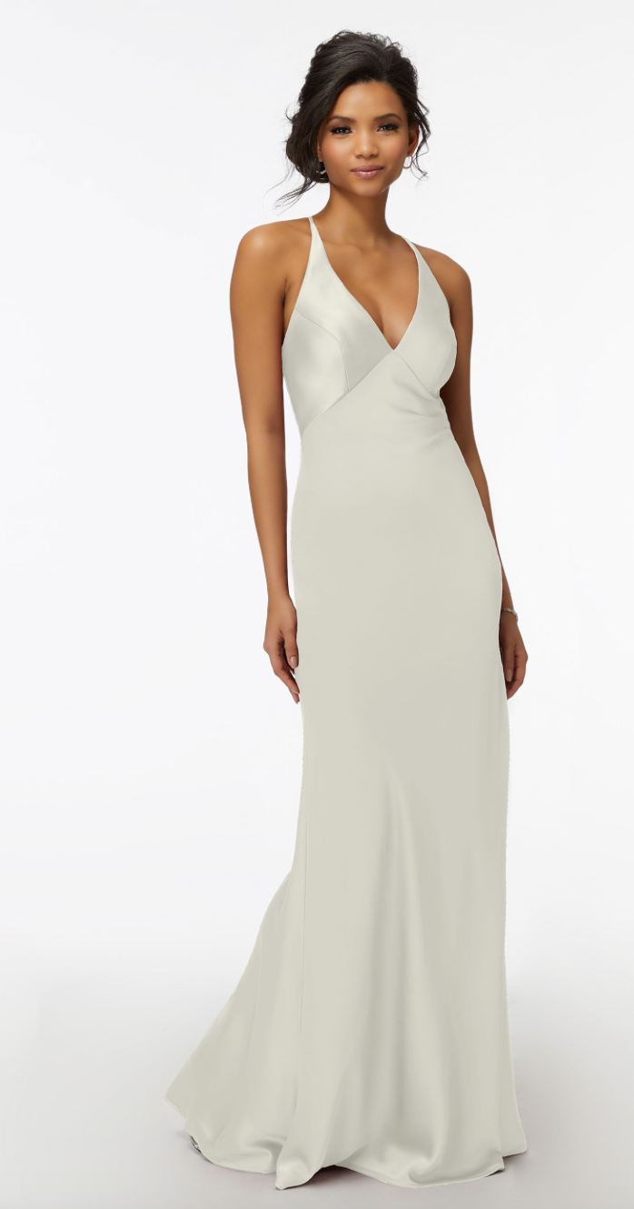 *EXCLUSIVITÉ* Russell - robe de mariée moderne ajustée et épurée à bretelles fines et dos châle *EXCLUSIVITÉ* Russell - robe de mariée moderne ajustée et épurée à bretelles fines et dos châle