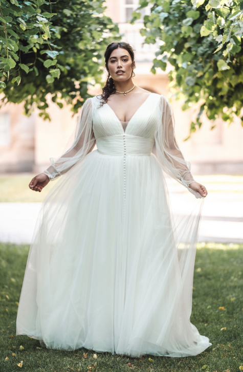 Samy *collection Allure x Netlfix Bridgerton* - robe de mariée en tulle à manches longues et taille cintrée Samy *collection Allure x Netlfix Bridgerton* - robe de mariée en tulle à manches longues et taille cintrée