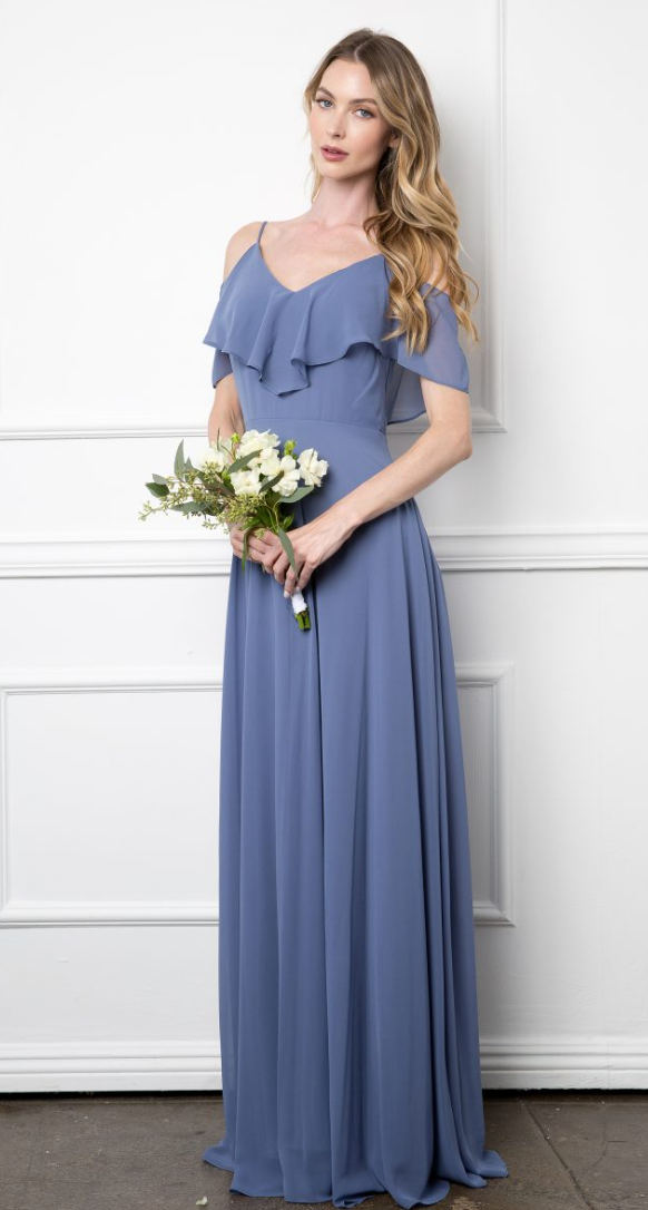 Brithany - Boho-style maxi dress with thin straps and ruffles Brithany - Boho-style maxi dress with thin straps and ruffles