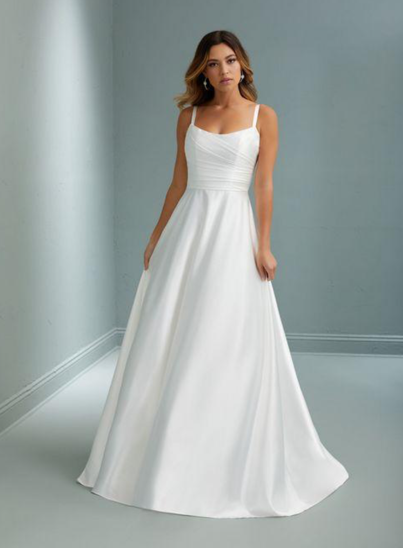 *EXCLUSIVITÉ* Benton - robe de mariée minimaliste en jersey extensible et encolure style cache-coeur *EXCLUSIVITÉ* Benton - robe de mariée minimaliste en jersey extensible et encolure style cache-coeur