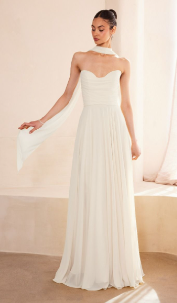 Millie - robe de mariée simple en chiffon avec dos lacé Millie - robe de mariée simple en chiffon avec dos lacé