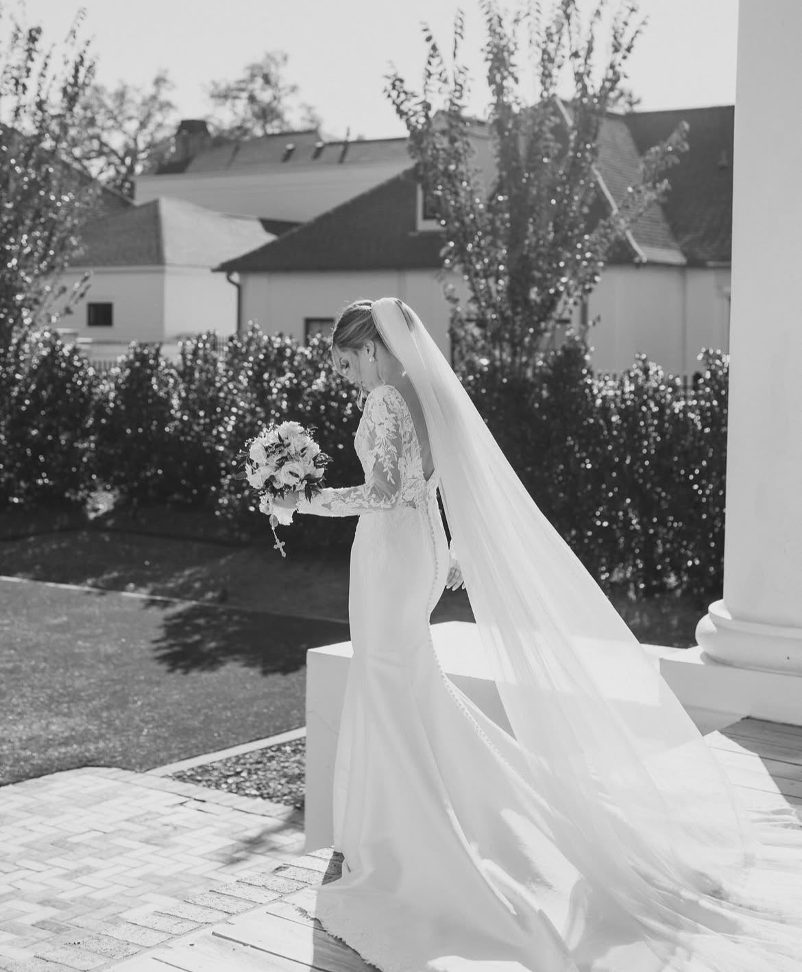 Trixie - long sleeve slim fit wedding dress with mikado bottom and lace insert in the train Trixie - long sleeve slim fit wedding dress with mikado bottom and lace insert in the train