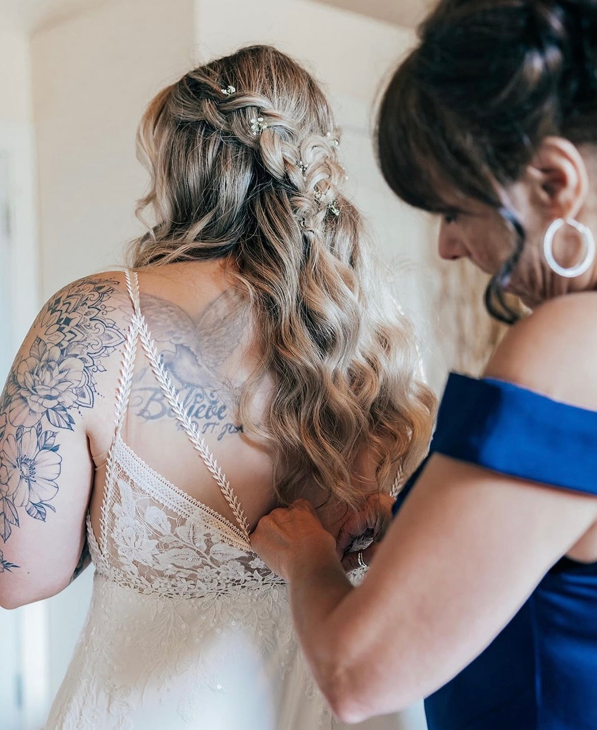 Roscoe - robe boho romantique en dentelle et jupe de chiffon Roscoe - robe boho romantique en dentelle et jupe de chiffon