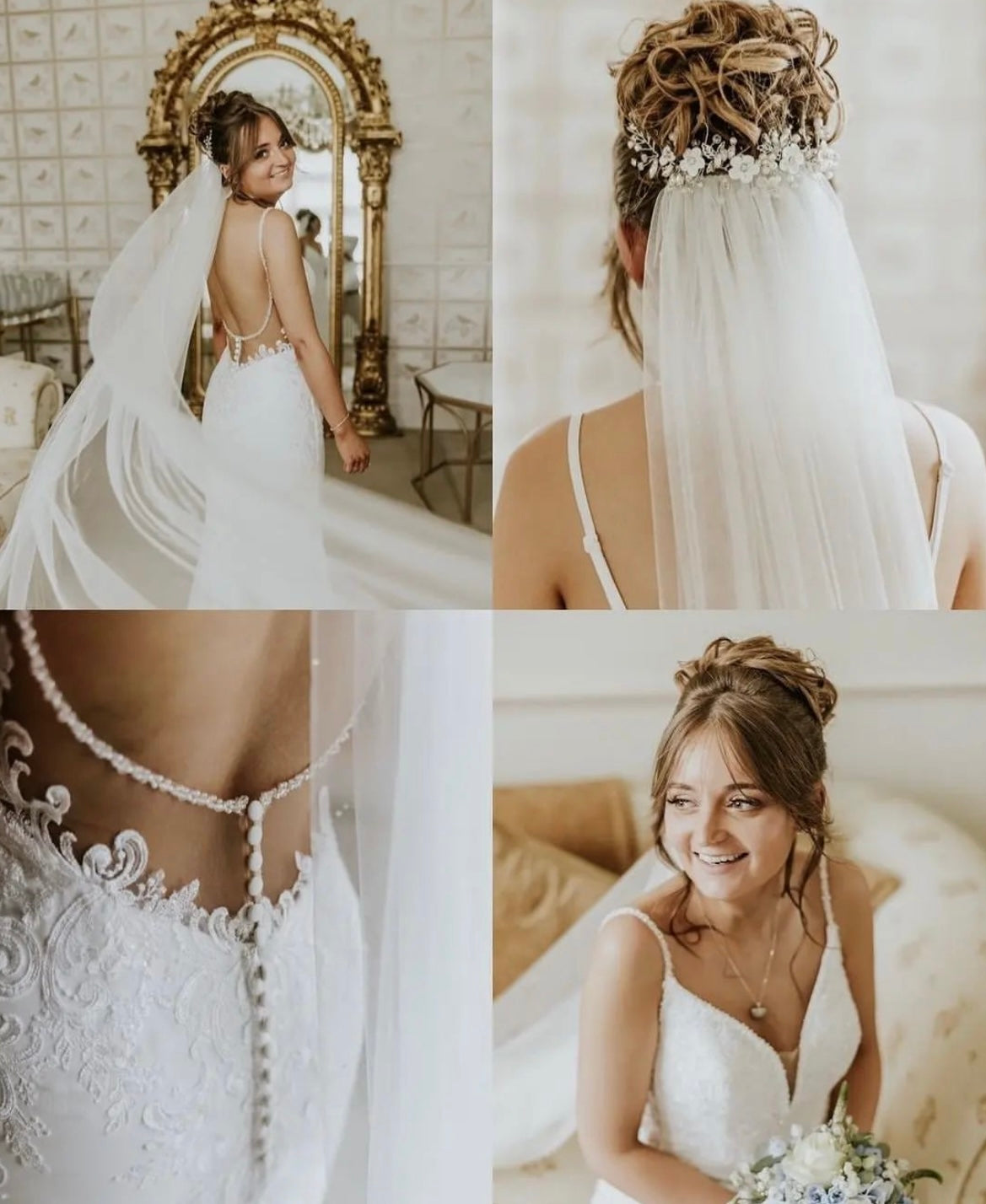 Eliza - robe de mariée coupe ajustée en crêpe à bretelles fines et dos totalement ouvert Eliza - robe de mariée coupe ajustée en crêpe à bretelles fines et dos totalement ouvert