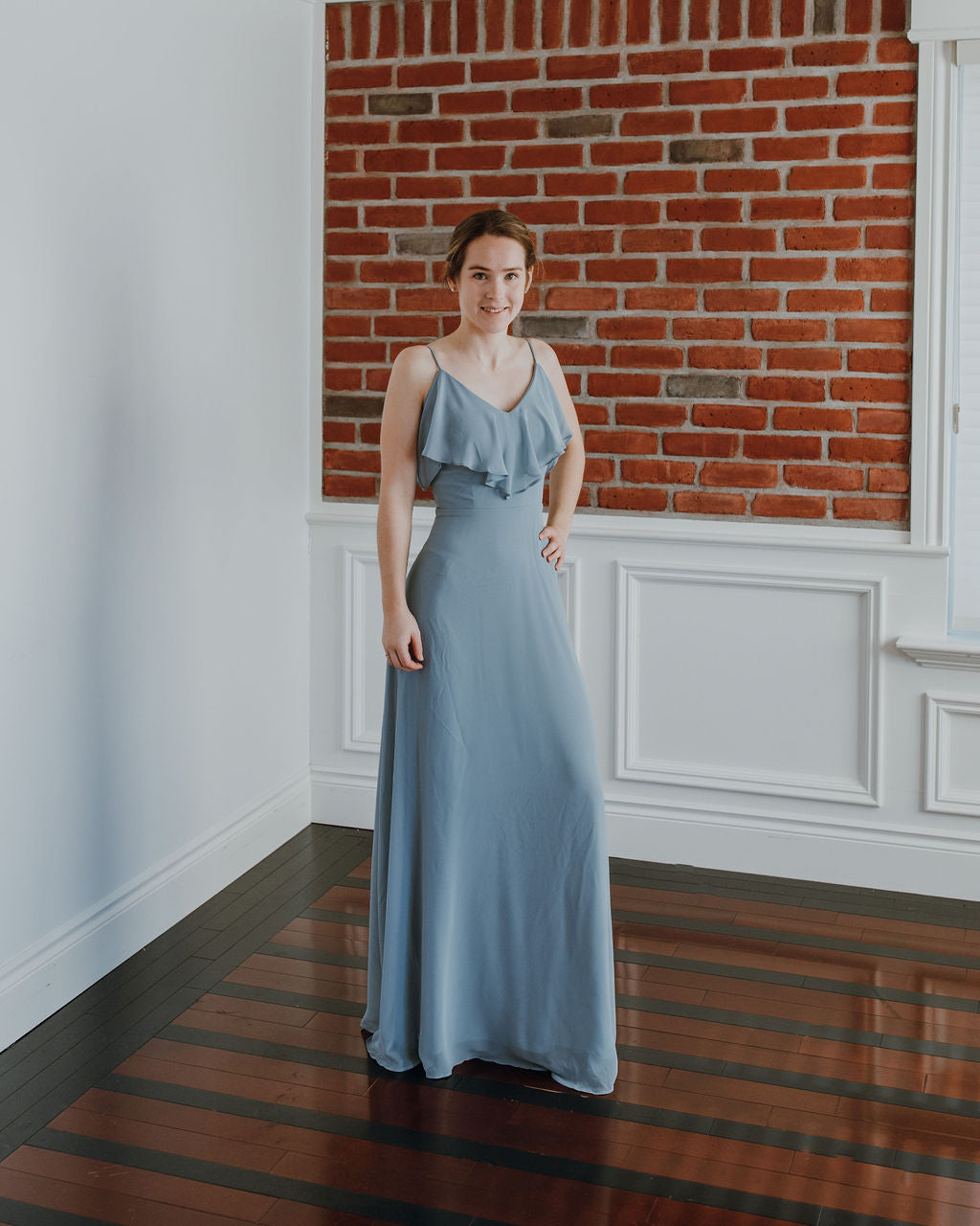 Brithany - Boho-style maxi dress with thin straps and ruffles Brithany - Boho-style maxi dress with thin straps and ruffles