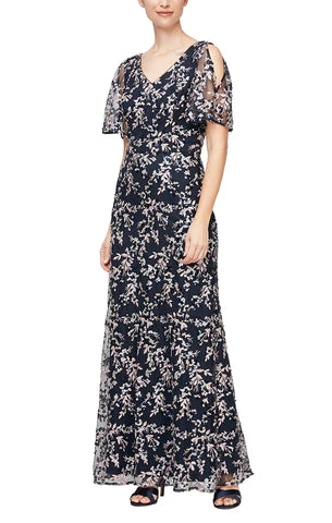 Bliss *échantillons taille 12 et taille 18 * - robe longue en tulle légère à paillette à motifs floral Bliss *échantillons taille 12 et taille 18 * - robe longue en tulle légère à paillette à motifs floral