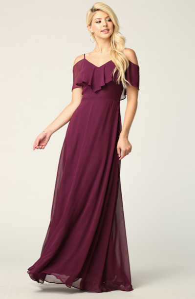 Brithany - Boho-style maxi dress with thin straps and ruffles Brithany - Boho-style maxi dress with thin straps and ruffles