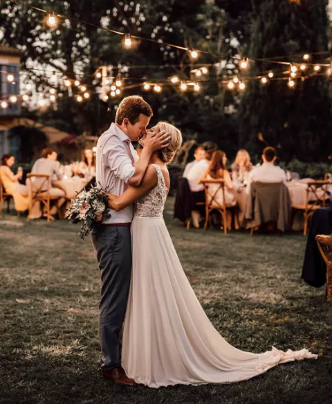 Cedar - sleeveless minimalist wedding dress with non-beaded cotton lace V-top and illusion neckline Cedar - sleeveless minimalist wedding dress with non-beaded cotton lace V-top and illusion neckline