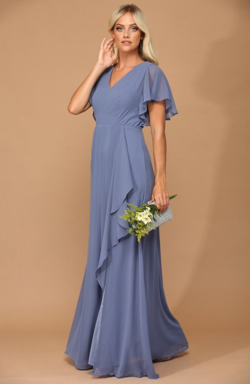 Tessy - robe longue à décolleté en V et jambe fendue Tessy - robe longue à décolleté en V et jambe fendue