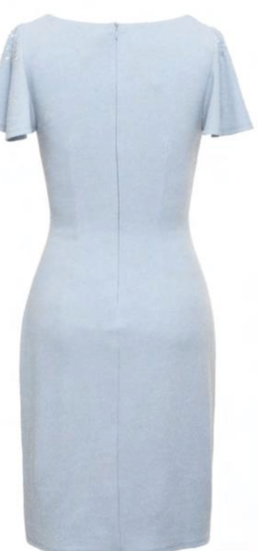 Paul *échantillons taille 6 et 14* - robe courte droite à encolure ronde en tissus brillant Paul *échantillons taille 6 et 14* - robe courte droite à encolure ronde en tissus brillant