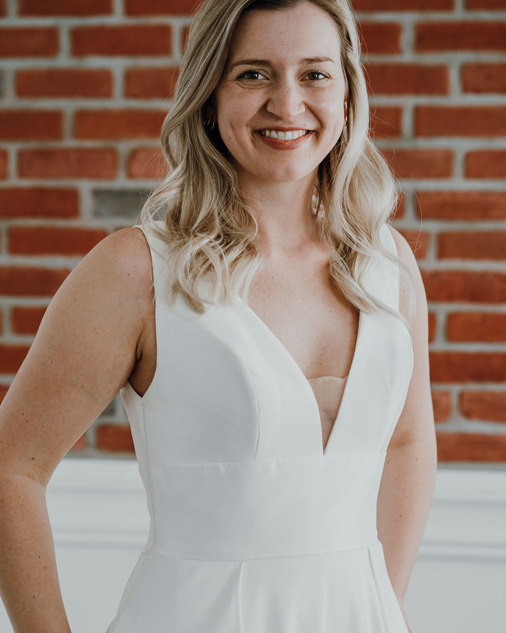 Paris - classic wedding dress with illusion plunging neckline and open back Paris - classic wedding dress with illusion plunging neckline and open back