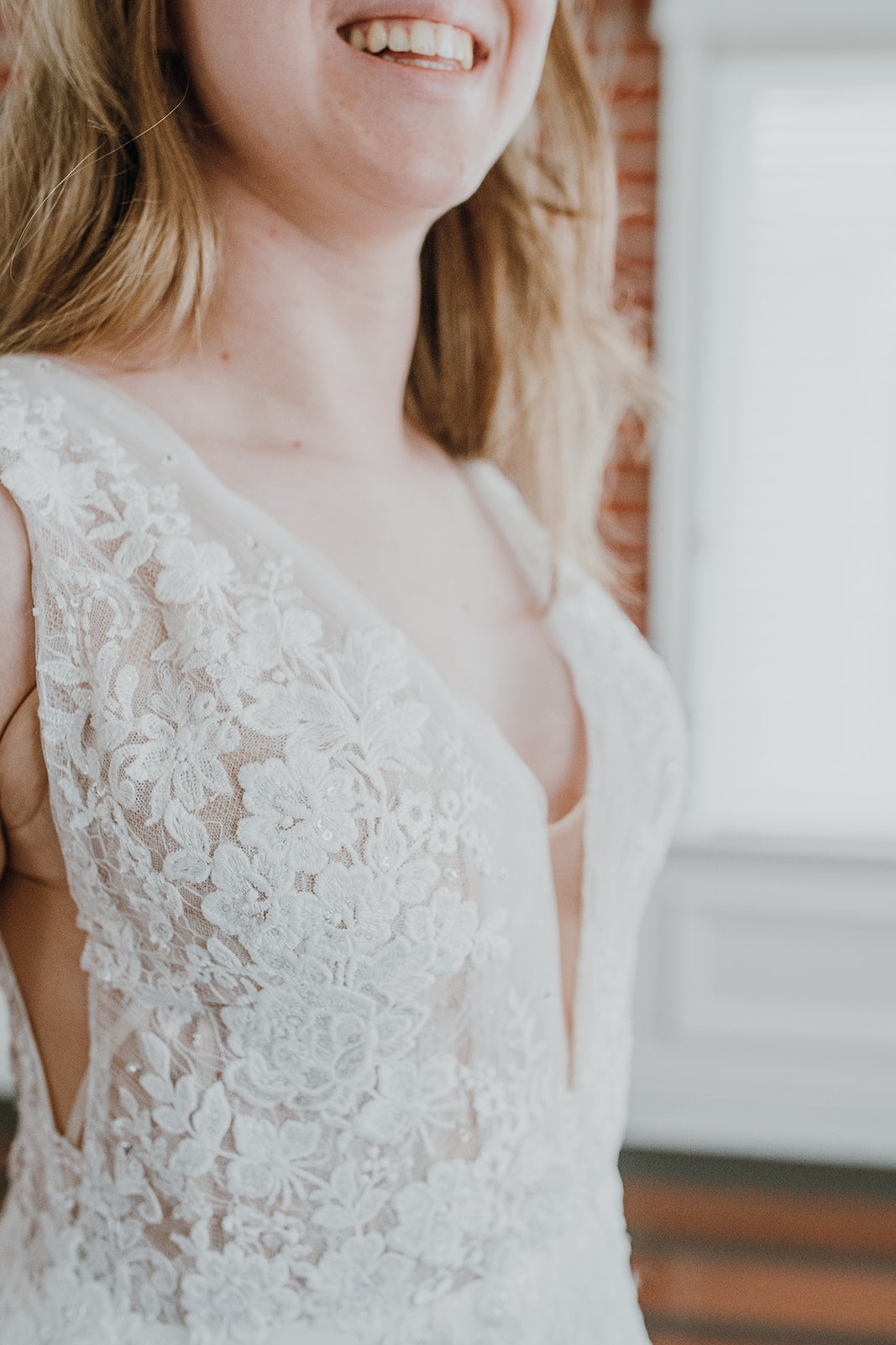 Ewa - boho wedding dress with plunging V-neck top and chiffon skirt Ewa - boho wedding dress with plunging V-neck top and chiffon skirt