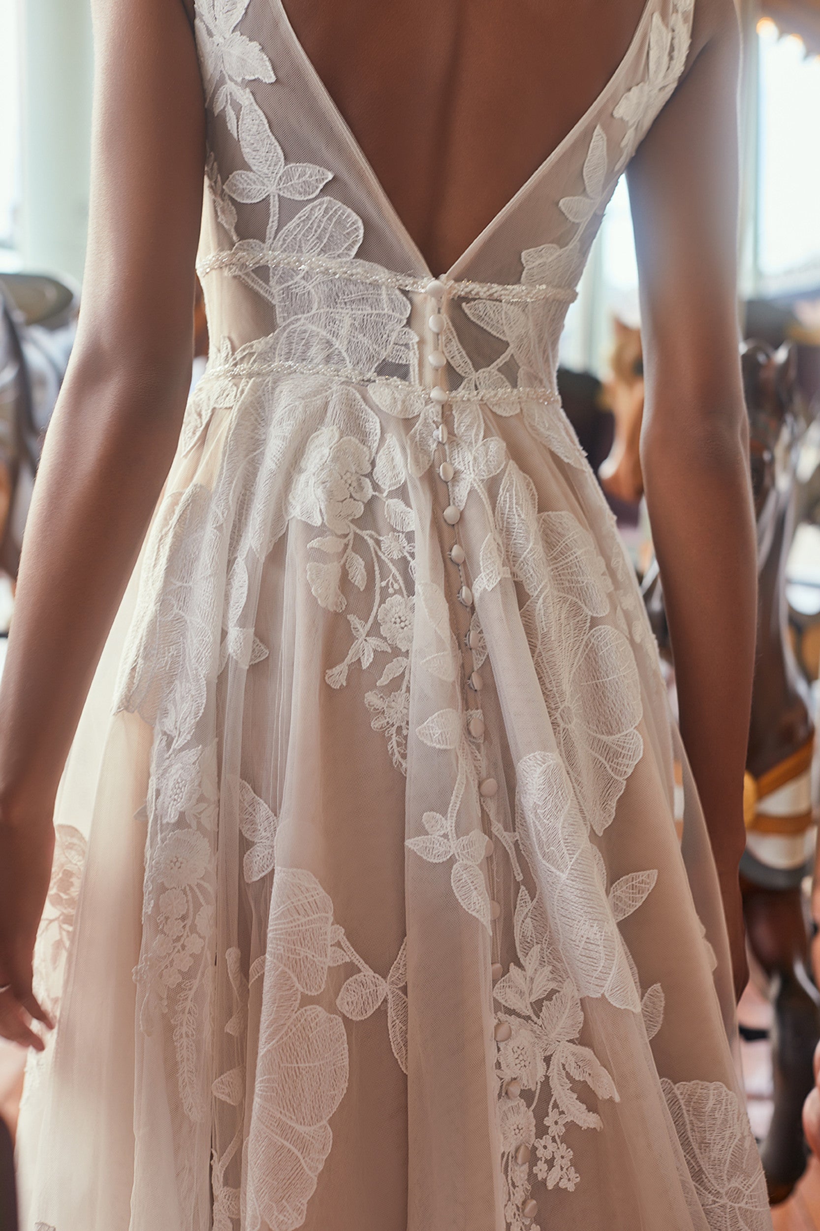 Stevenson *plus size*- luxurious boho A line wedding dress with unique floral lace Stevenson *plus size*- luxurious boho A line wedding dress with unique floral lace