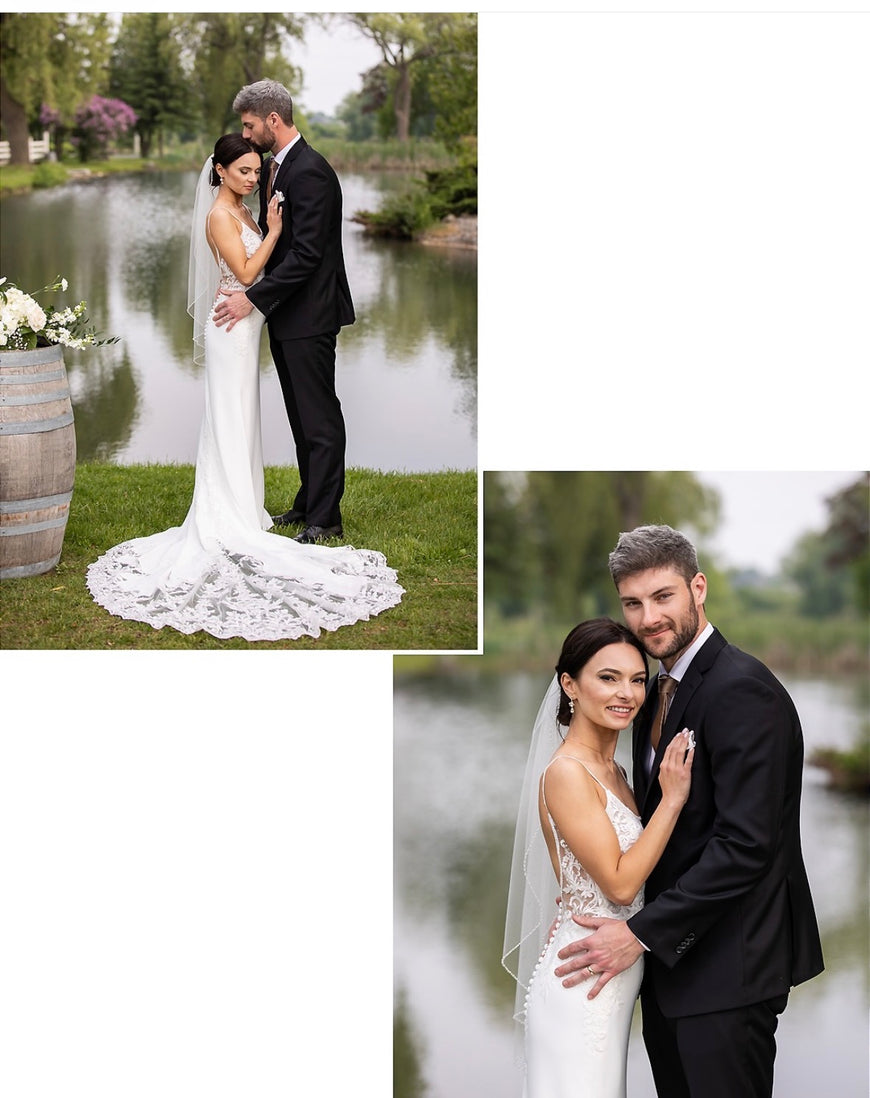 Dario - robe de mariée coupe ajustée en crêpe à bretelles fines et dos totalement ouvert