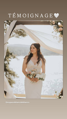 Ivy - robe de mariée haut de gamme de coupe ajustée sans manches avec bas en crêpe