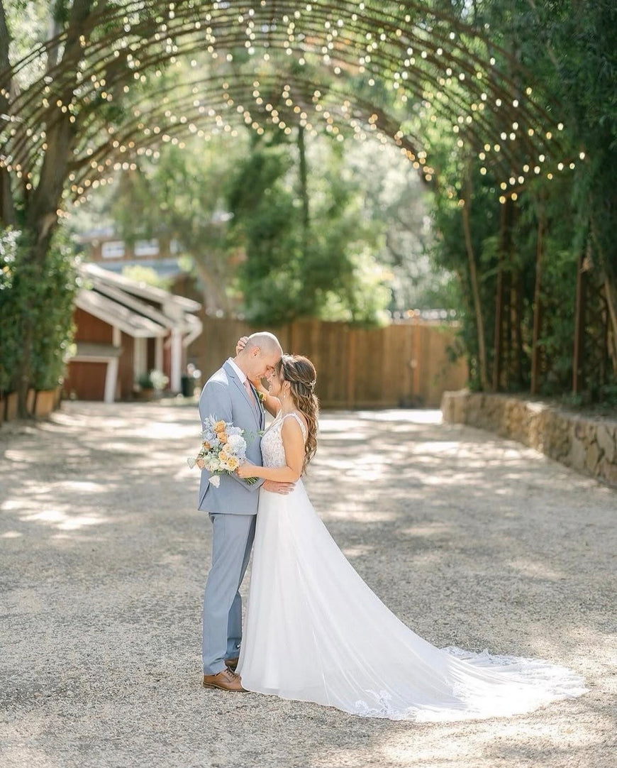 Lissie - robe boho romantique en dentelle et jupe de chiffon avec bretelles larges