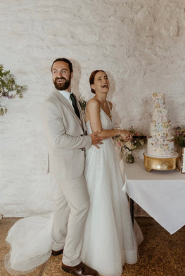 Maskara – high-end wedding dress in pearls and tulle