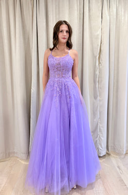 Drake - robe longue de bal en tulle avec broderies et brillants