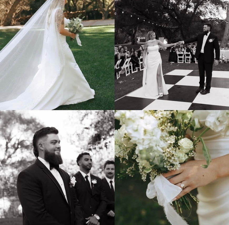 *EXCLUSIVITÉ* Usher - robe de mariée ajustée en crêpe extensible avec encolure bustier