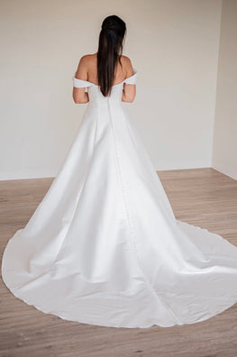 * EXCLUSIVITÉ * Dream - robe de mariée moderne et classique à bustier de style corset avec bretelles tombantes amovibles et fente à la jambe