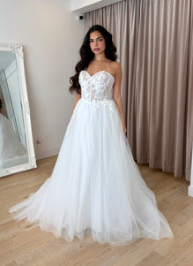 *EXCLUSIVITÉ* Aurie - robe de mariée romantique en tulle avec haut bustier