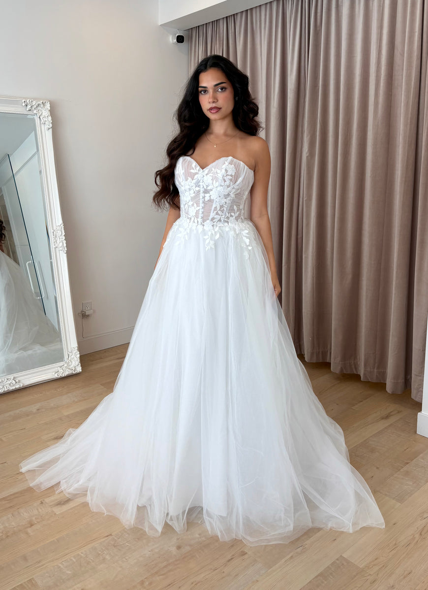 *EXCLUSIVITÉ* Aurie - robe de mariée romantique en tulle avec haut bustier