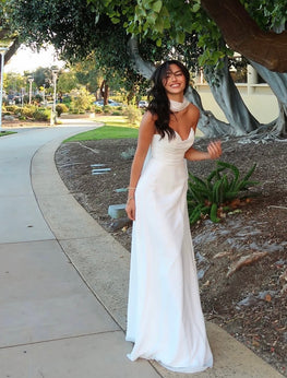 Millie - robe de mariée simple en chiffon avec dos lacé