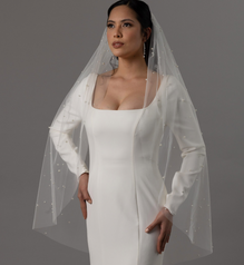 Yolanda - Beaded veil of different sizes made in Canada