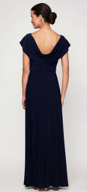 Vesper *sample only* - sleeved jersey maxi dress with ruffled back collar