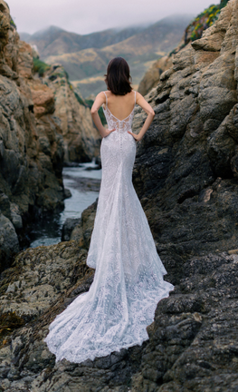 Forrest *taille plus* - robe de mariée boho à dentelle sans perle