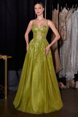 Magnolia - robe longue en tulle avec corset brodé et dos lacé
