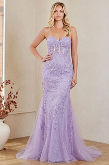 Emma - Robe longue bustier à effet corset en dentelle avec dos ouvert lacé