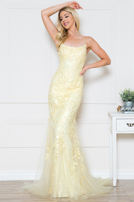 Alexa - Robe longue bustier à effet corset en dentelle avec dos ouvert lacé