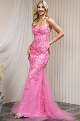 Alexa - Robe longue bustier à effet corset en dentelle avec dos ouvert lacé