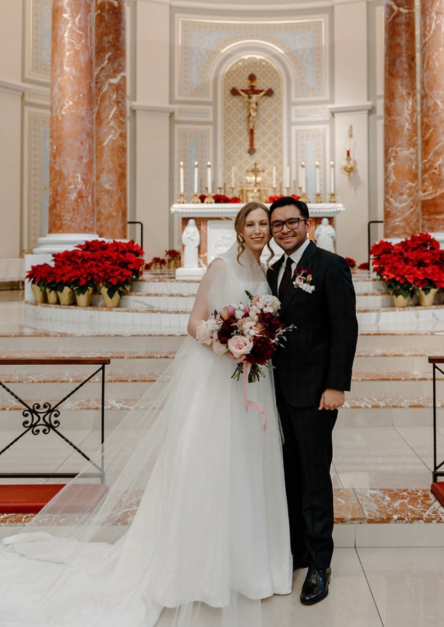 Marigot - robe de mariée classique en mikado extensible à encolure droite avec dos ouvert