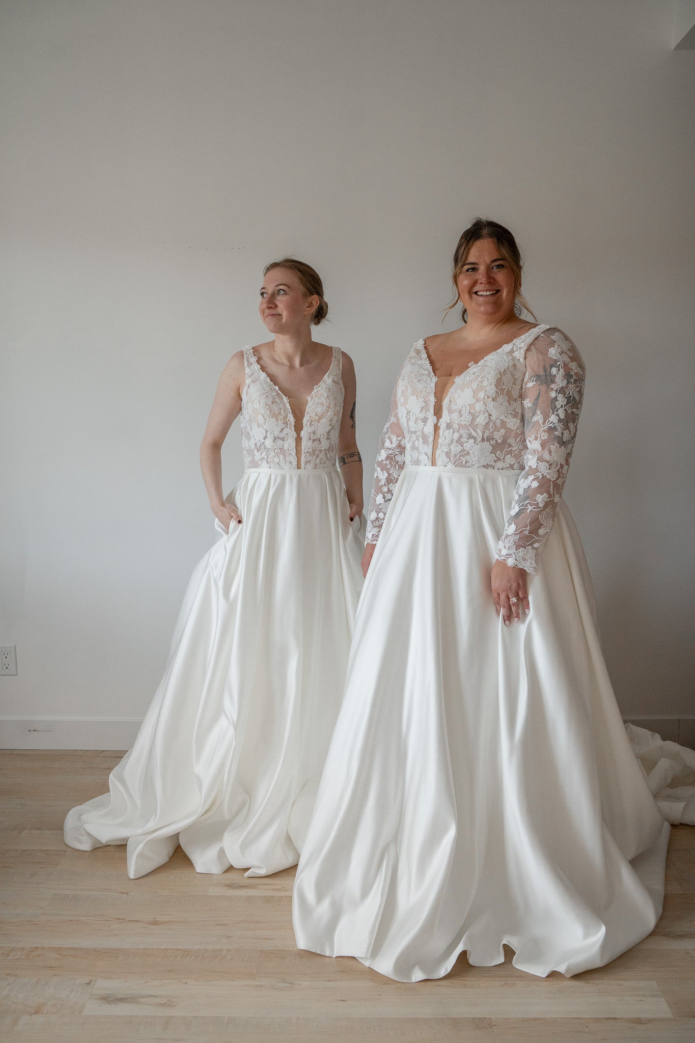 long sleeve lace top satin bottom wedding dress High Collar Wedding Dress - Long Sleeve Wedding Dress - Ball Gown - Lace Wedding Gown - Satin Skirt - Beaded Lace Top Ball Gown - Bridal