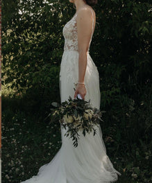 * EXCLUSIVITÉ* Marissa aussi disponible *taille plus* - robe boho romantique en dentelle avec haut brodée et bretelles délicates