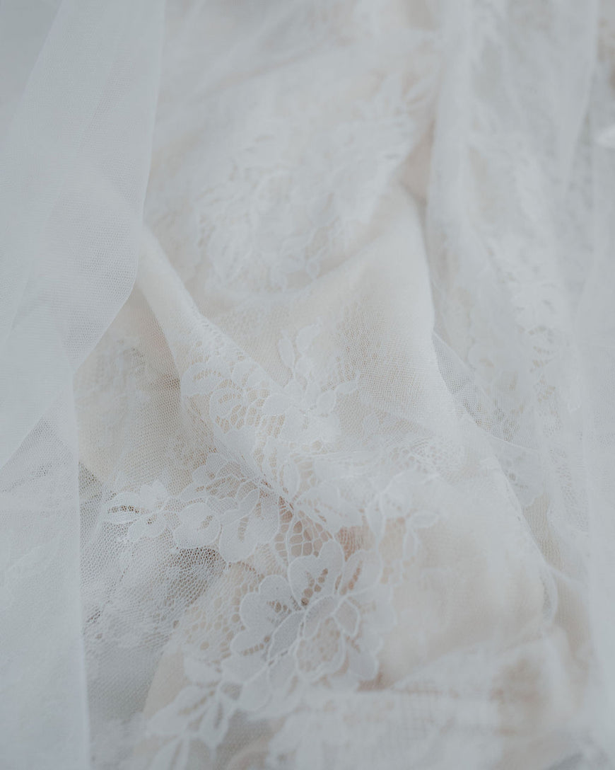 River - A-line wedding dress with lace straps